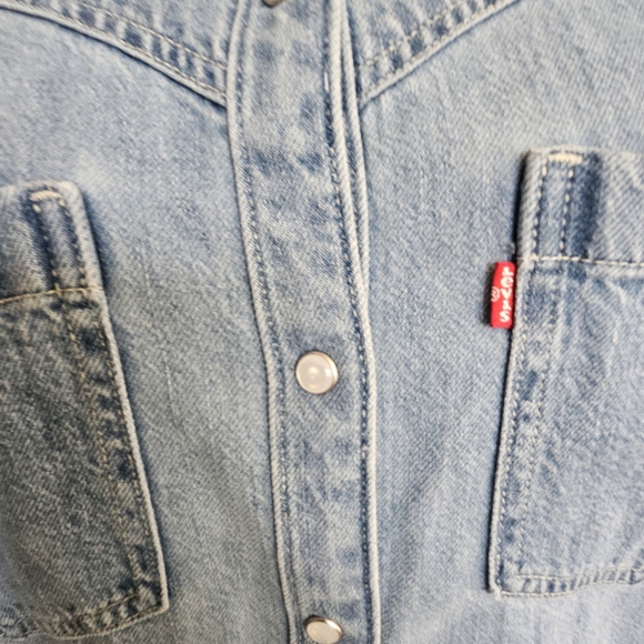 Levi's Light Blue Denim Shirt Dress - Picture 5 of 10